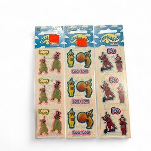 VTG y2k Sandylion Teletubbies Stickers Lot of 3 Dipsy Laa-Laa Po
